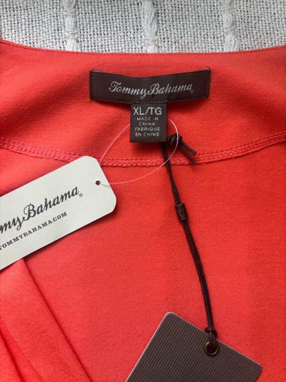Tommy Bahama Tambour Side Gathered Faux Wrap Dress Burnt Coral Orange Size XL - Picture 2 of 9